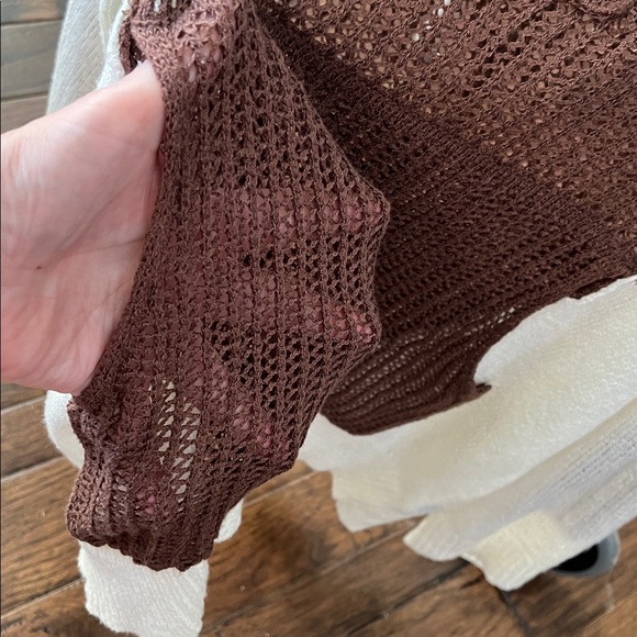 POL Women's Brown and White Knit Sweater C363 AWESOME. - Picture 4 of 10